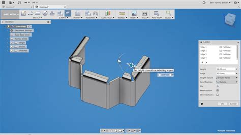 sheet metal in fusion 360